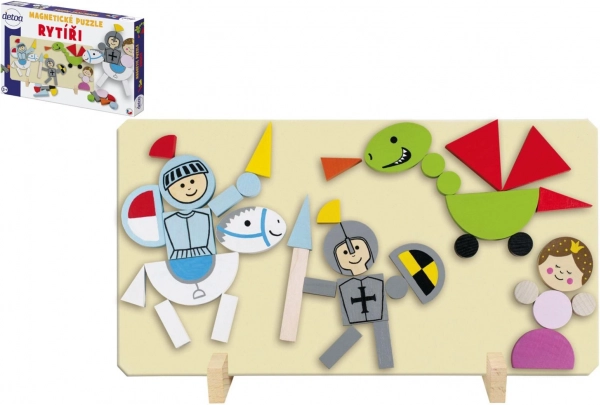 Puzzle magnétiques en bois chevaliers DETOA