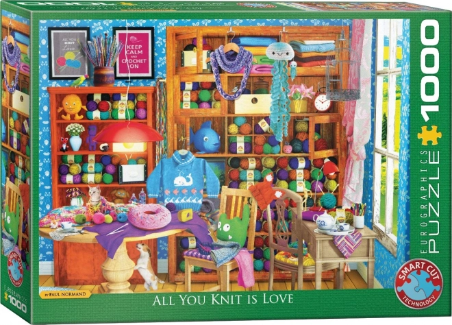 Eurographics Puzzle All You Knit is Love 1000 Pieces