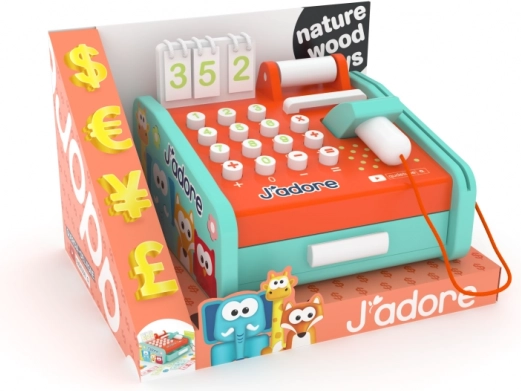 Wooden cash register for kids