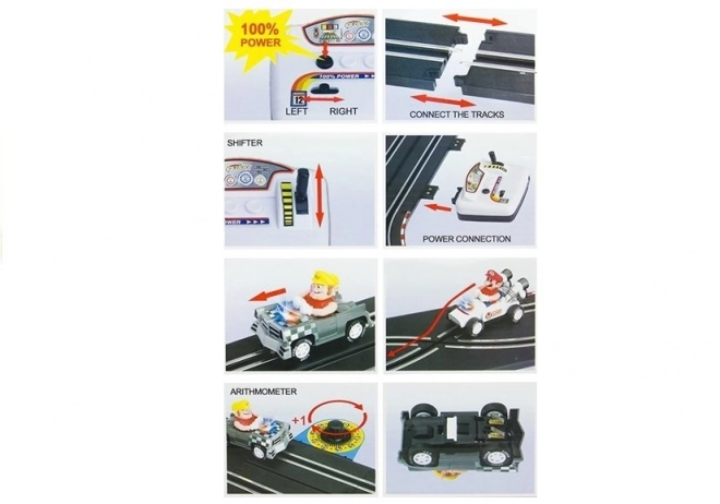 Electric Racing Track with Mario Cars