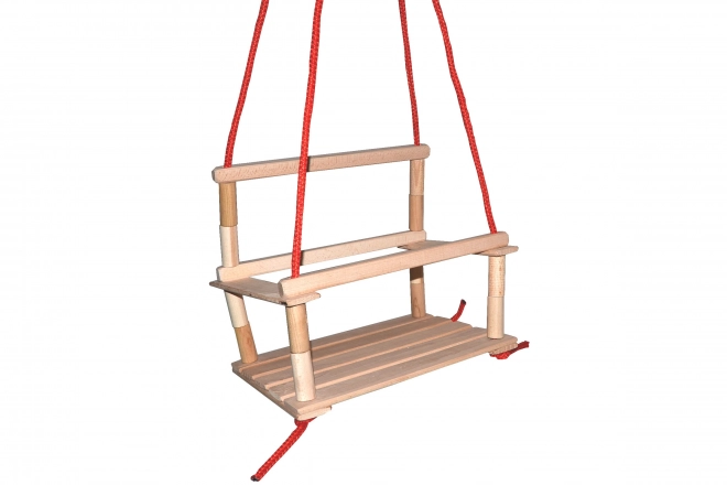 Wooden Swing with Backrest