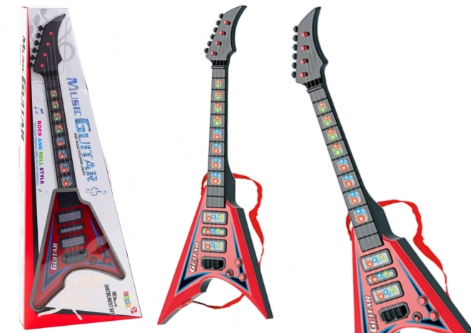 Electric Guitar for Kids with Lights and Melodies - Red