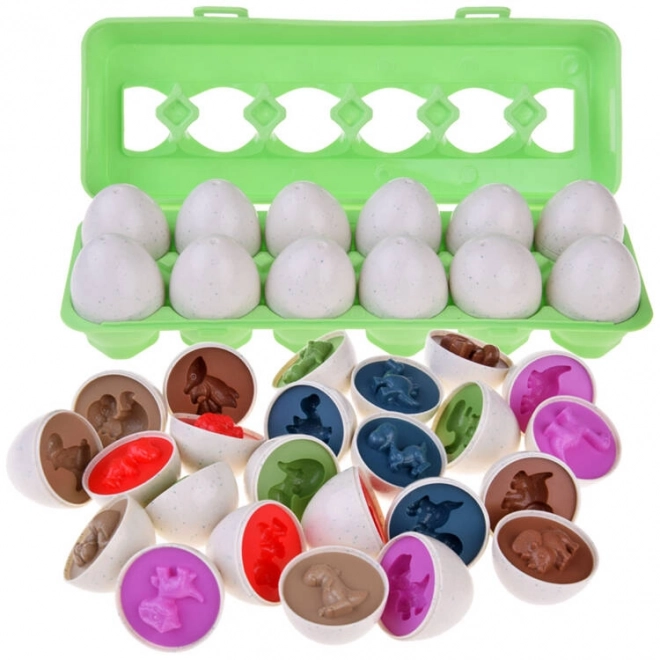 Dinosaur Shape Matching Eggs Puzzle