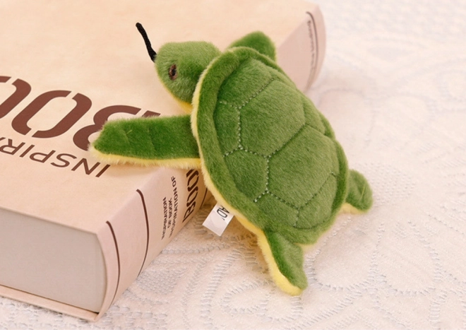 Green Turtle Plush Keychain with Squeaker