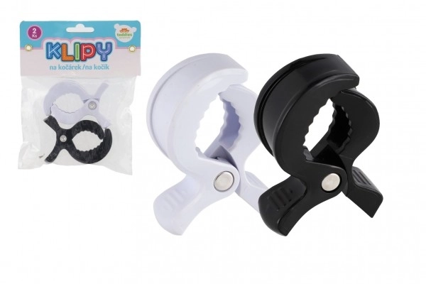 Stroller Clips Black and White Set