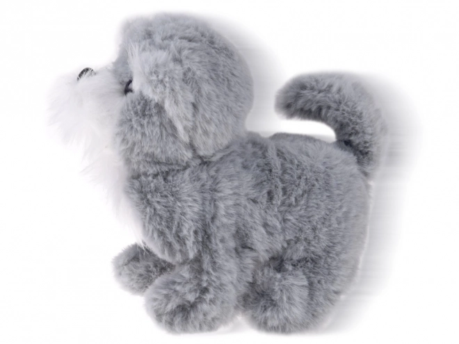 Interactive Plush Gray Puppy