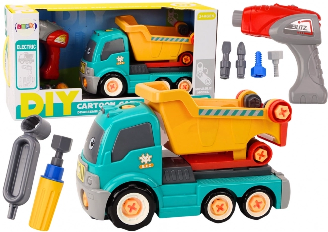 Cartoon DIY Dump Truck Turquoise