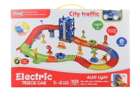 Battery-powered car track set