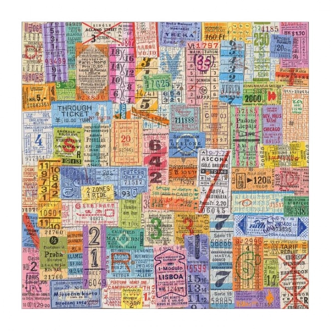 Galison Vintage Travel Tickets Puzzle 500 Pieces