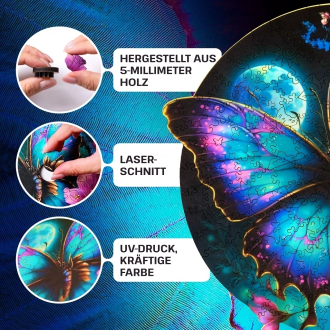 Luminescent Wooden Butterfly Puzzle