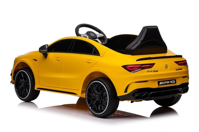 Electric Ride-On Car Mercedes CLA 45S AMG Yellow 4x4