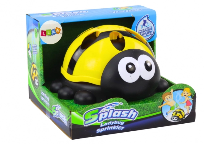 Yellow Ladybug Garden Sprinkler Fountain