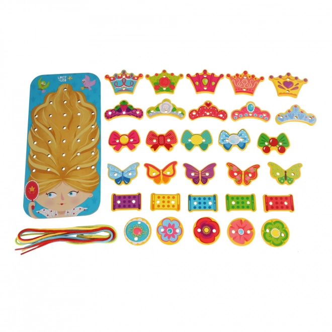 Lucy & Leo Princess Wooden Lacing Set