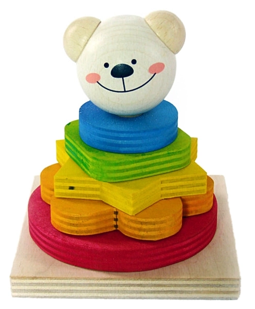 Colorful Shapes Stacking Toy Timi Bear