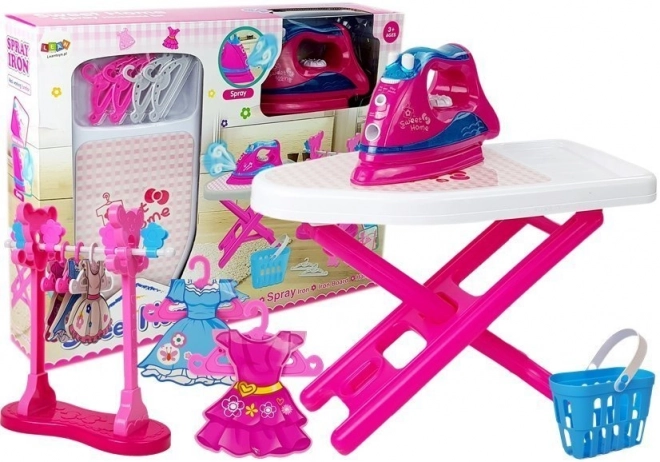 Pink Ironing Playset with Clothes Hanger and Board