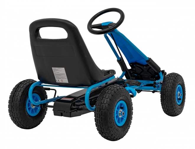 Pedal Go-Kart with Air Wheels for Kids in Blue