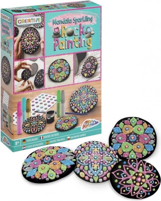 Grafix Pittura su Ciottoli - Mandala Scintillante
