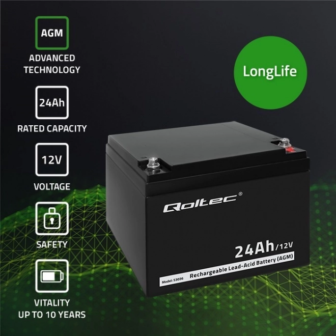 Reliable AGM Battery 12V 24Ah