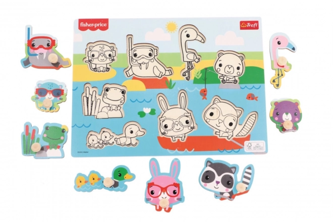 Wooden Puzzle Fisher Price Water Animals