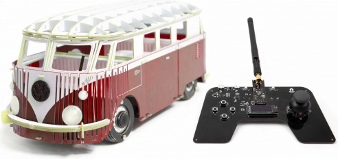 RC-minibus rood – Volkswagen Transporter T1 model zonder lijm