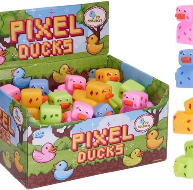 Rubber Duck for Bath in Pixel Style 8 × 10 cm
