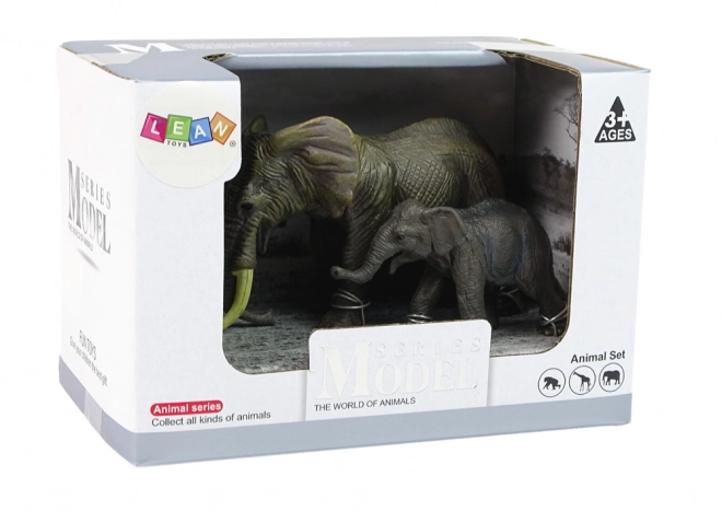 Elephant and Calf Figurine Set from Animal World