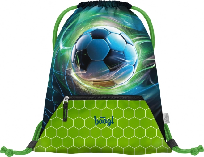 Football Ball Drawstring Bag with Pocket