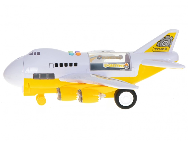 Airplane Transporter with Construction Vehicles Set