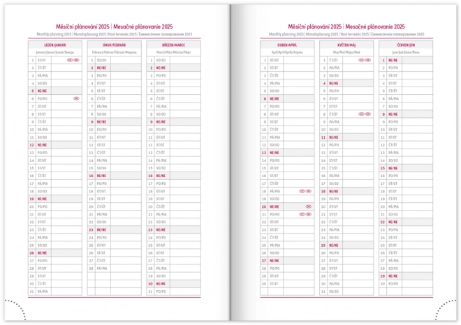 Daily Planner Balacron 2025 in Bordeaux