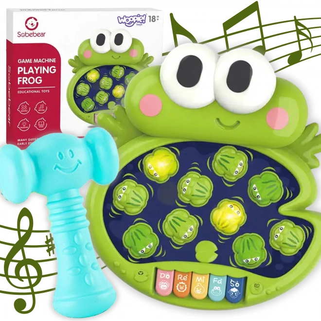 Woopie interactive frog hammer game for infants