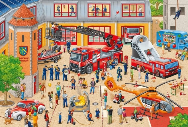 Children's Day at the Fire Station Puzzle 60 Pieces