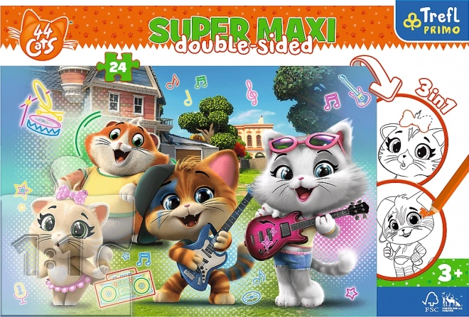 Double-sided Puzzle 44 Cats Super Maxi