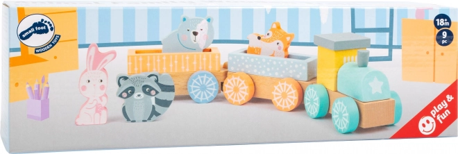 Small Foot Wooden Train in Pastel Colors