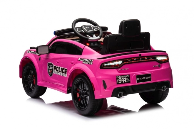 Pink Dodge Charger Ride-On Police Car