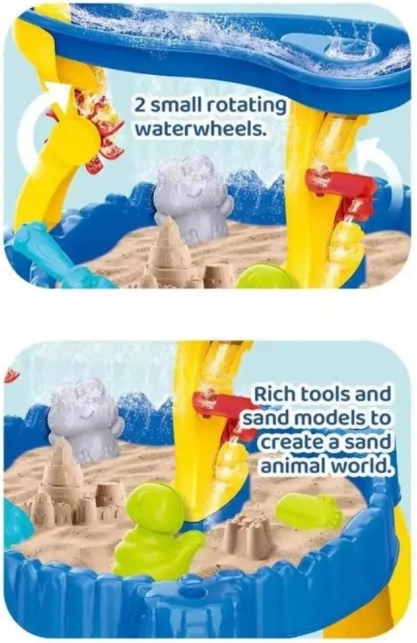 Woopie XL Water and Sand Table with 2in1 Chair Dolphin 12 El.