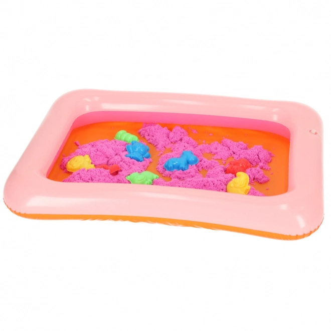 Kinetic Sand Set with Mold and Inflatable Sandbox