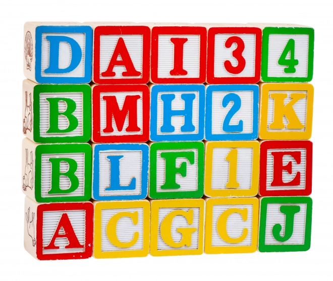 Wooden Truck with Trailer and Alphabet Blocks