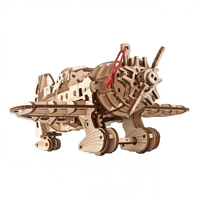 Ugears 3D Wooden Mechanical Puzzle Airplane Mad Hornet