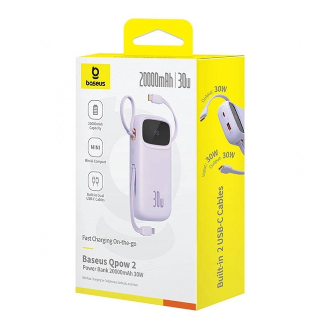 Powerbank Baseus QPow 2 20000mAh 30W con 2xUSB-C