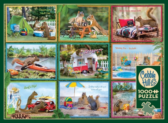 Cobble Hill Squirrels on Holiday Puzzle 1000 Pieces