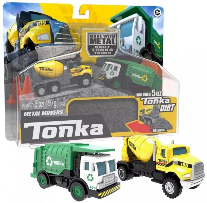 Tonka Metal Movers Cement Mixer and Garbage Truck Set