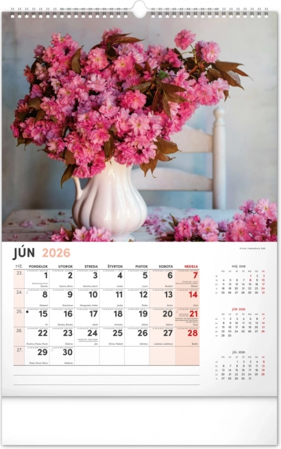 Wall Calendar Flowers 2026
