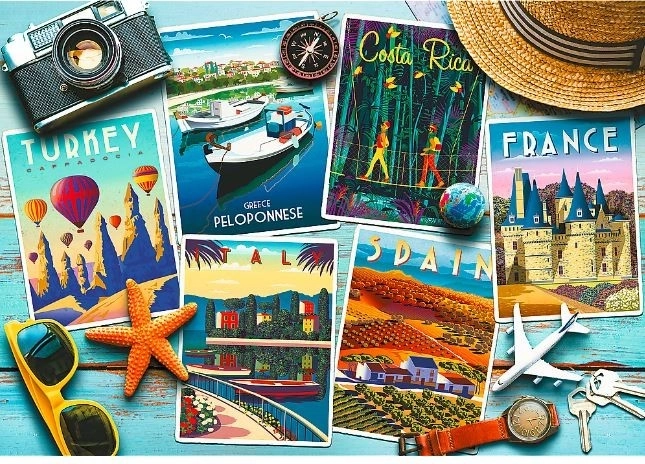 Summer Postcards Puzzle 1000 Pieces