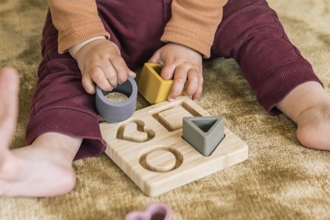 Silicone Bamboo Puzzle for Toddlers