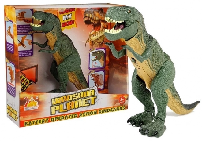 Interactive Walking Green Dinosaur Toy