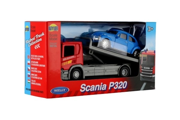 Auto Tow Truck Welly Scania P320 with Vehicle