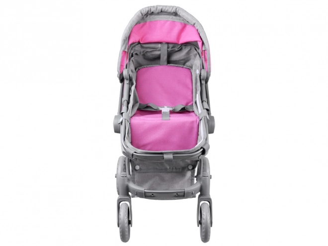 4-in-1 Doll Stroller with Bassinet – pink