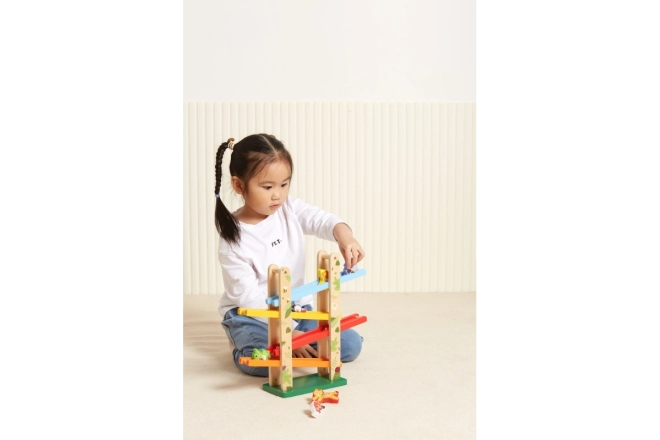 Colorful Jungle Wooden Slide Toy