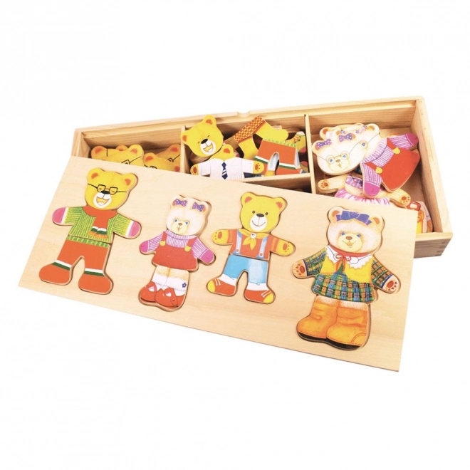 Bigjigs Toys Dress-Up Bear Family Puzzle