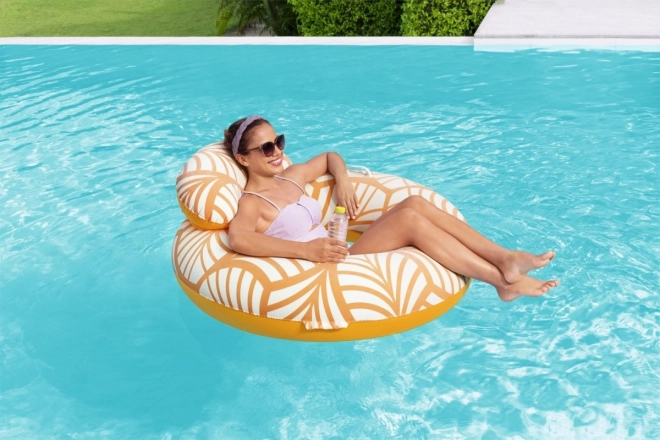 Swim Floating Ring with Backrest Orange